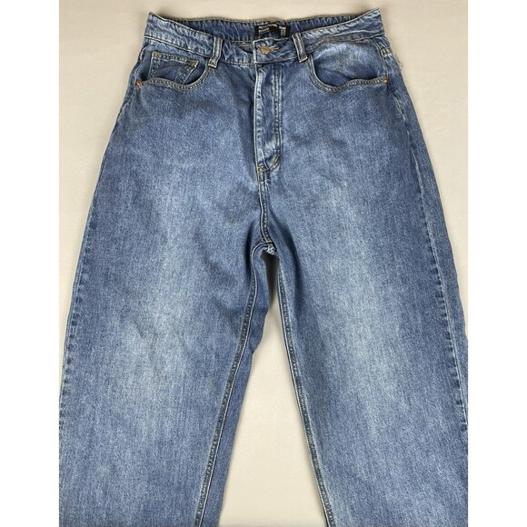 Pretty Little Thing Boyfriend Baggy Denim Jeans Women's US 10 Hi Rise Button Fly - Picture 16 of 16